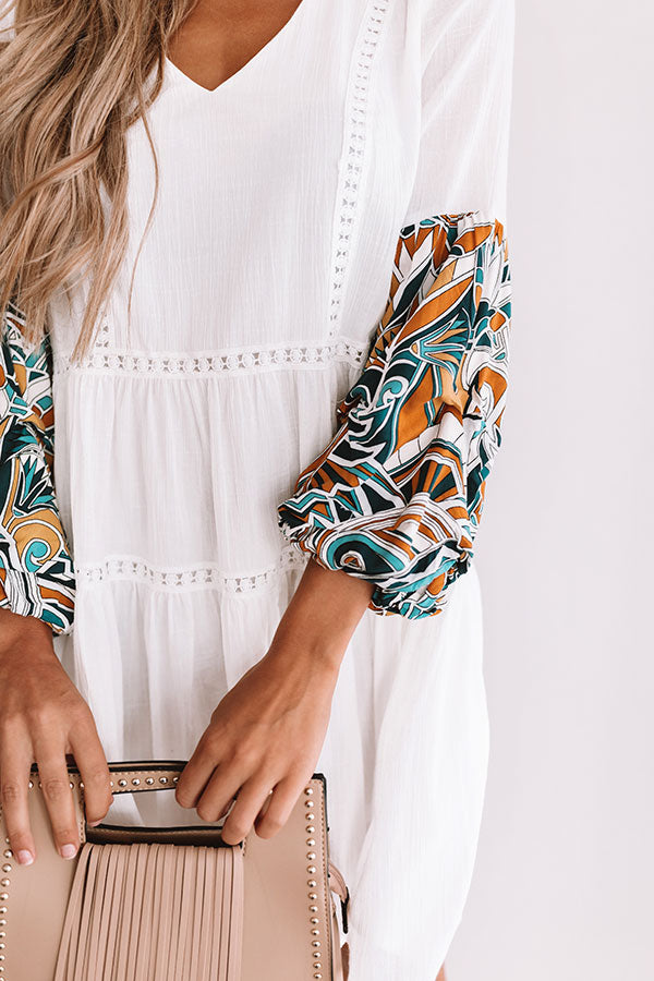 Tranquil Paradise Shift Dress In White Image - 2