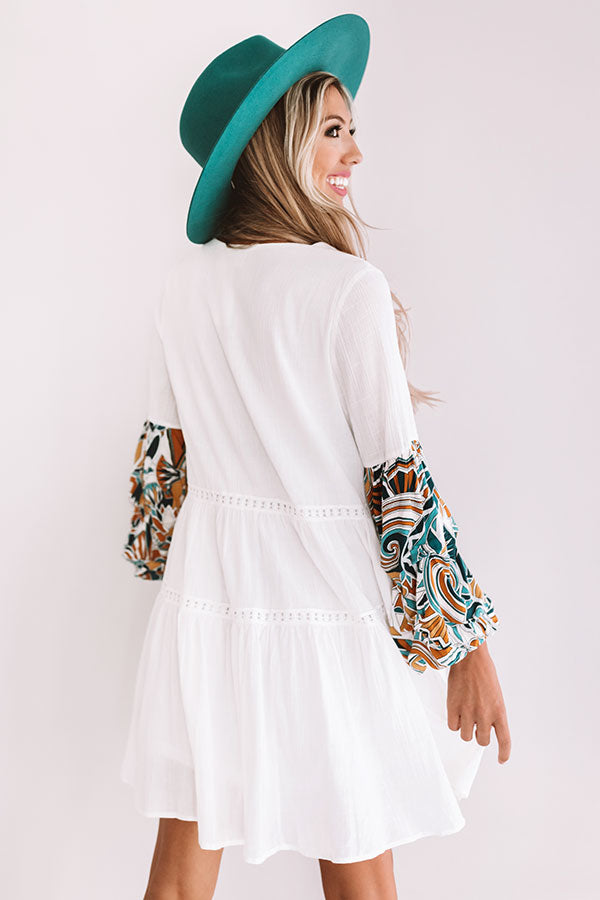 Tranquil Paradise Shift Dress In White Image - 3