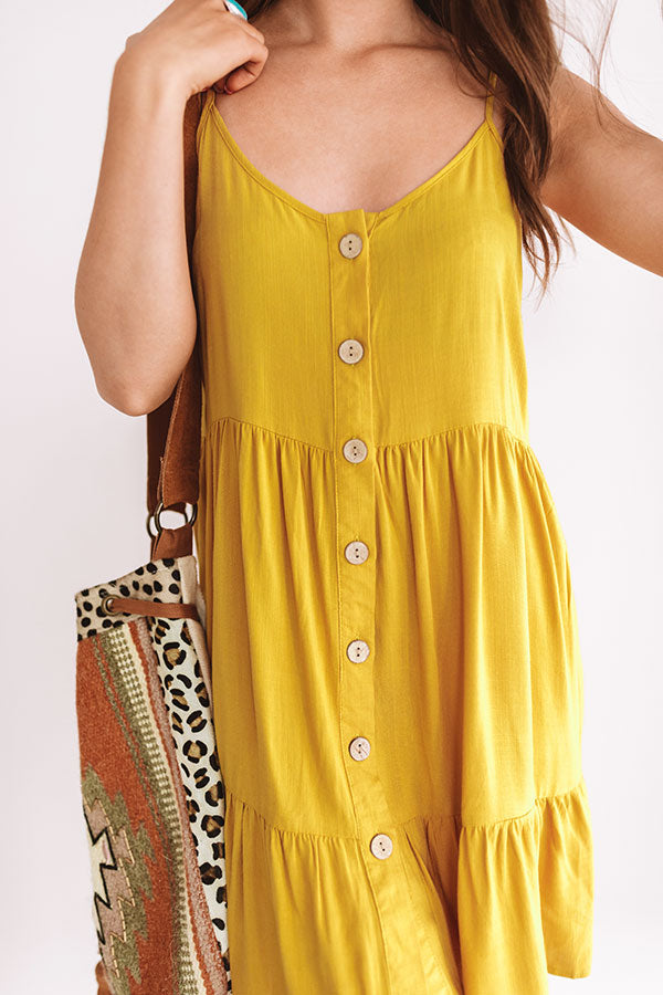 A Little Bit of Bubbly Button Down Dress in Primrose Yellow Image - 3