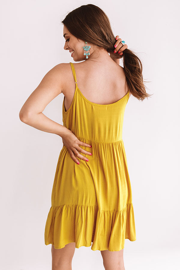 A Little Bit of Bubbly Button Down Dress in Primrose Yellow Image - 5
