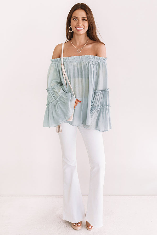 Headed For Hollywood Shift Top In Airy Blue Image - 2