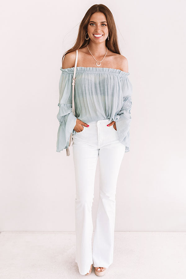 Headed For Hollywood Shift Top In Airy Blue Image - 1