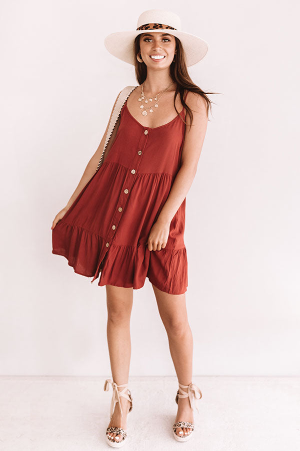 A Little Bit of Bubbly Button Down Dress in Aurora Red Image - 1