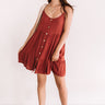 A Little Bit of Bubbly Button Down Dress in Aurora Red Image - 1