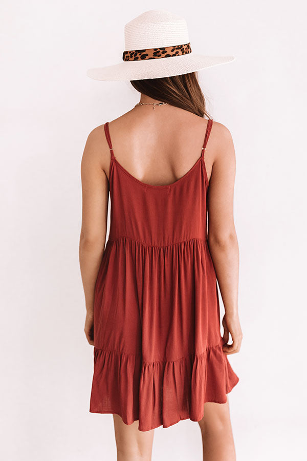 A Little Bit of Bubbly Button Down Dress in Aurora Red Image - 5