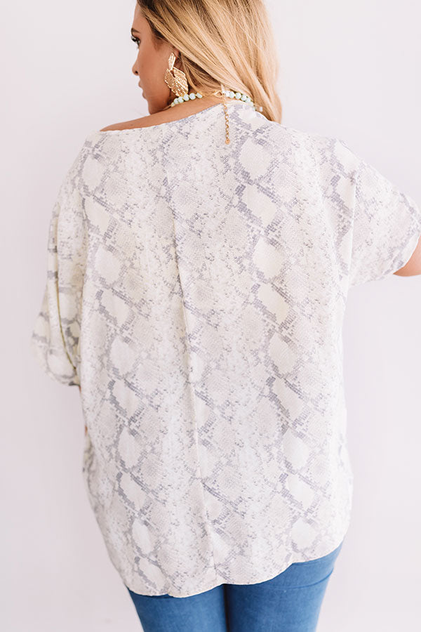 City Of Stars Snake Print Shift Top  Curves Image - 5