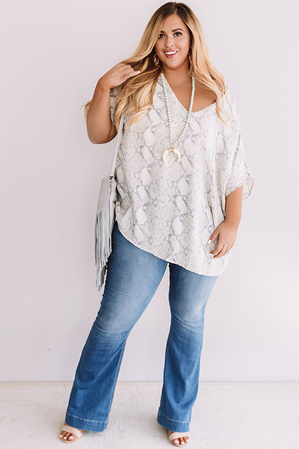 City Of Stars Snake Print Shift Top  Curves Image - 1