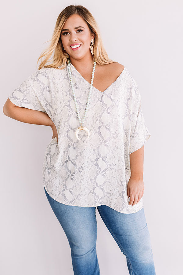 City Of Stars Snake Print Shift Top  Curves Image - 3
