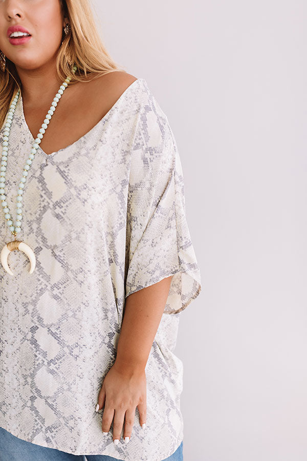 City Of Stars Snake Print Shift Top  Curves Image - 4