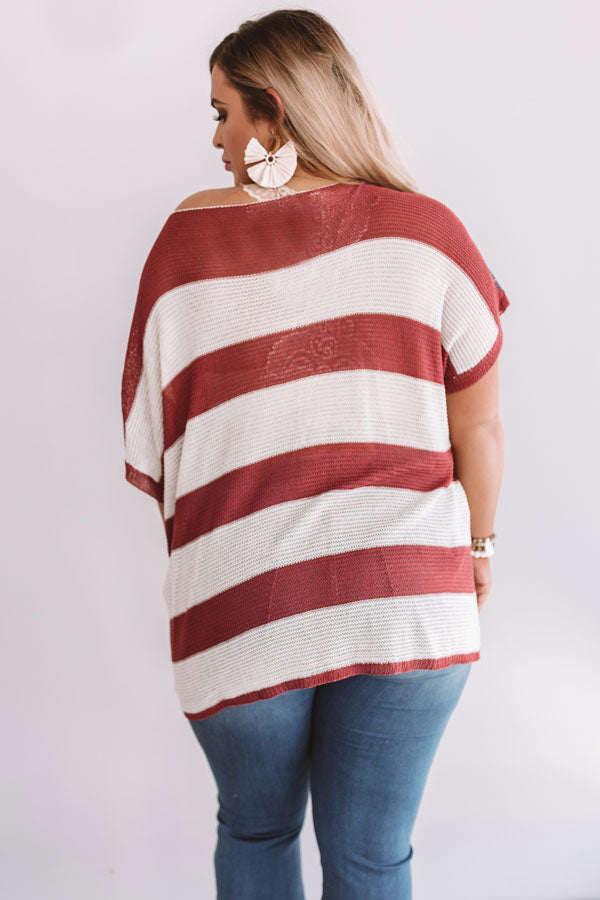 Stars And Stripes Knit Top  Curves Image - 5