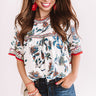 Refreshing In Floral Shift Top In White Image - 1