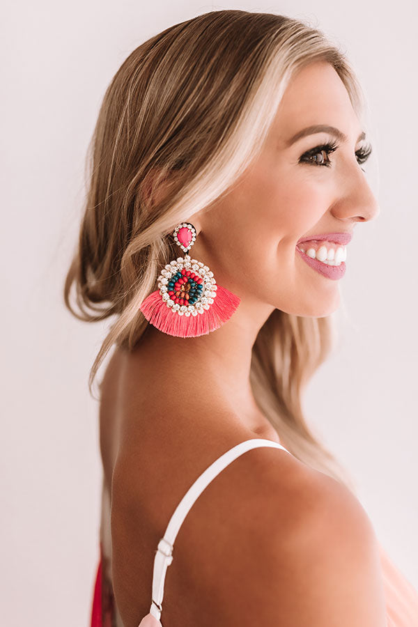 Styled So Pretty Earrings In Coral