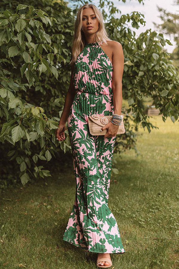 Go with the Flo-ral Pleated Jumpsuit Image - 1