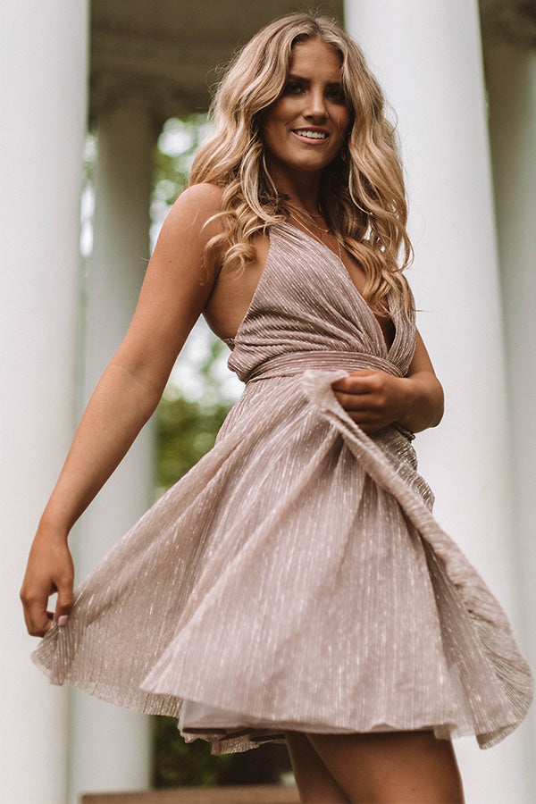 Prosecco Perfection Fit and Flare Dress Image - 4