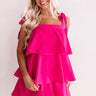 Tier Comes The Sun Shift Dress In Fuchsia Image - 1
