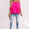 Pass The Sangria Pleated Top In Hot Pink Image - 1
