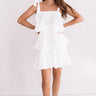 Tier Comes The Sun Shift Dress In White Image - 1