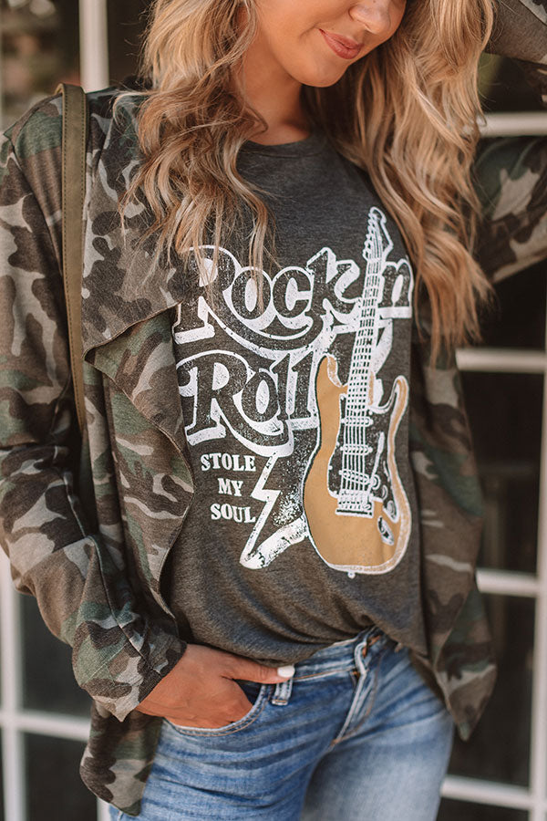 Rock N' Roll Shift Tank In Dark Grey Image - 2