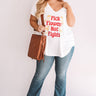 Pick Flowers Not Fights Shift Tee  Curves Image - 1