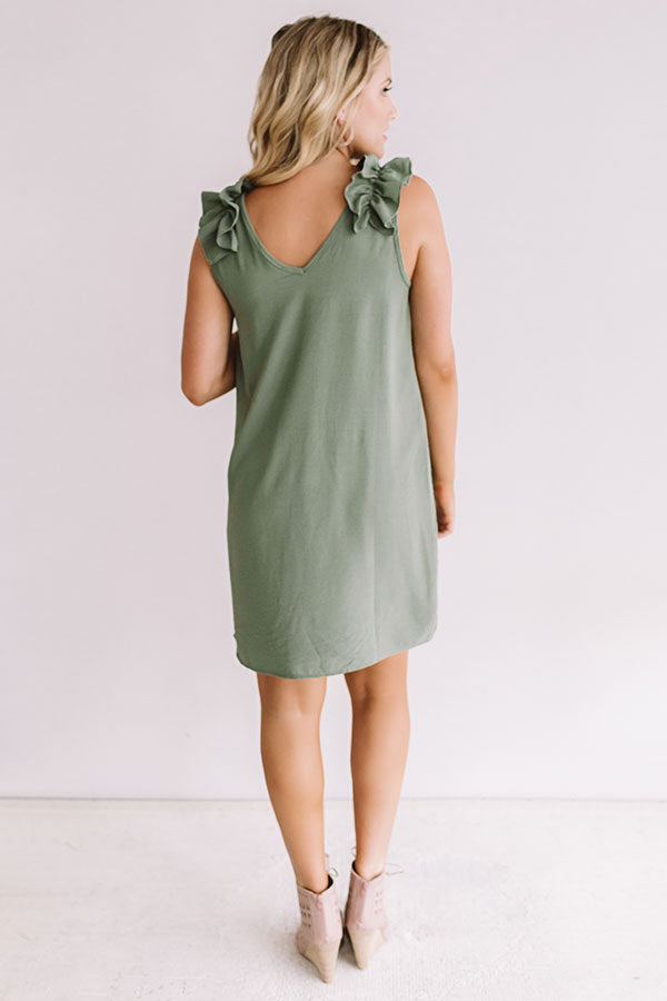 Frolic In France Shift Dress in Sage Image - 5