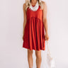 Beach Vibes Babydoll Dress In Aurora Red Image - 1