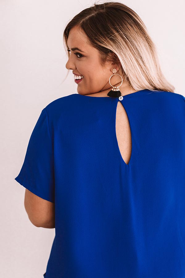 Pier Party Shift Dress In Royal Blue Curves Image - 5