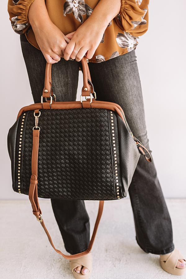 Road Trip Together Faux Leather Tote In Black Image - 1