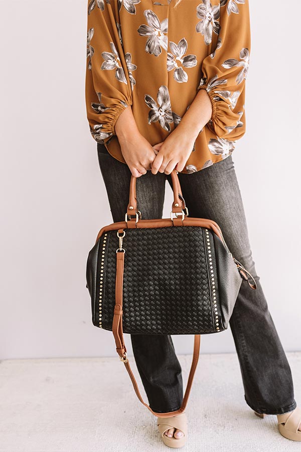 Road Trip Together Faux Leather Tote In Black Image - 3