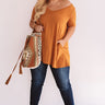 Down, Set, Chic T-Shirt Dress In Pumpkin  Curves Image - 1