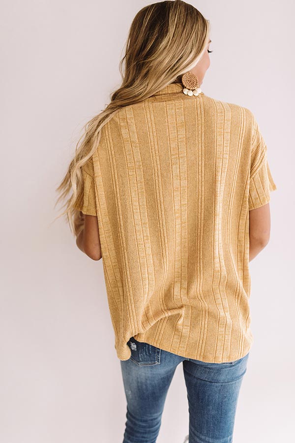 Better In Boston Button Up Top In Mustard Image - 3