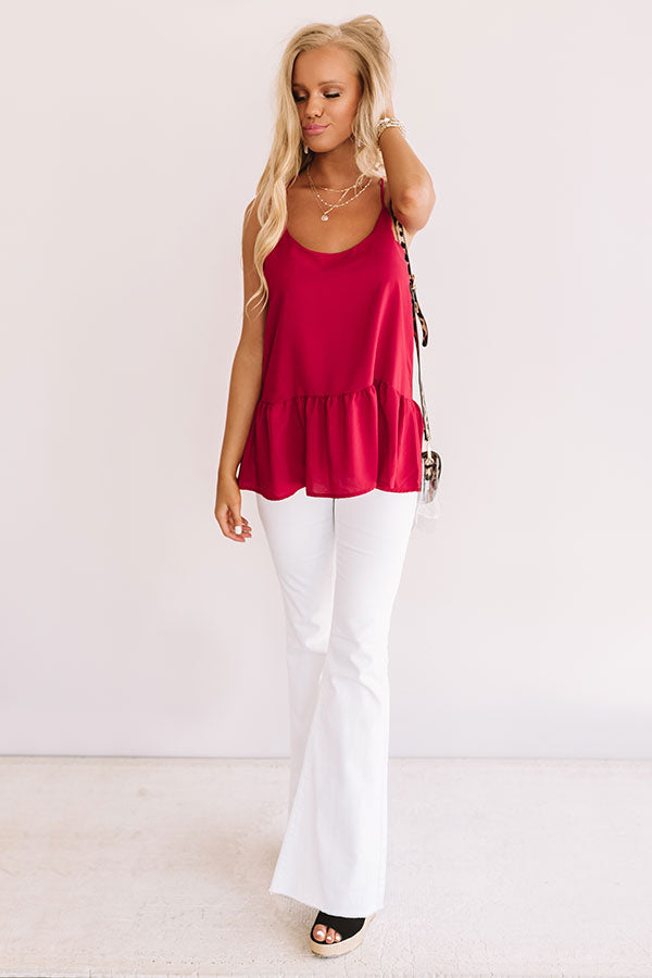 Talk Of The Tailgate Shift Tank In Wine Image - 1