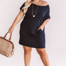 Hyde Park T-Shirt Dress In Navy Curves Image - 1