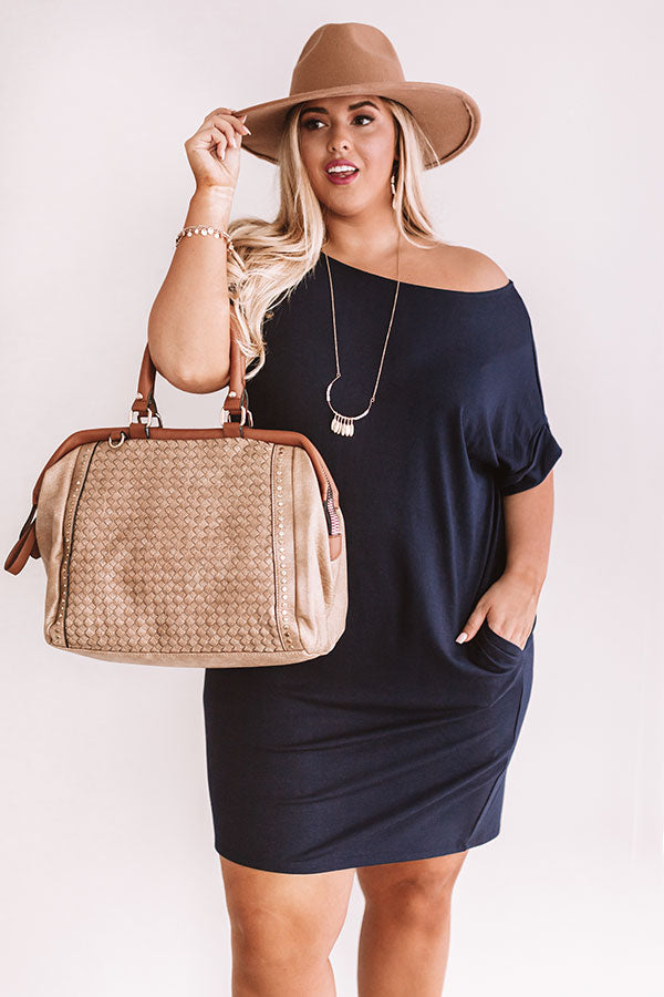 Hyde Park T-Shirt Dress In Navy Curves Image - 2