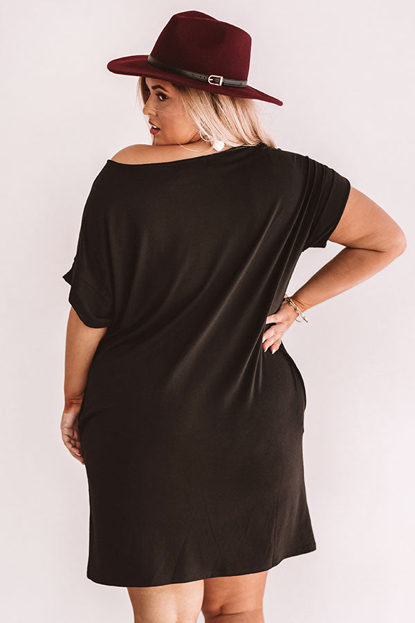 Hyde Park T-Shirt Dress In Black  Curves Image - 4