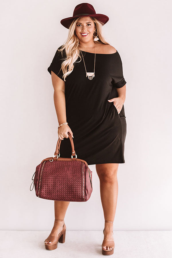 Hyde Park T-Shirt Dress In Black  Curves Image - 1