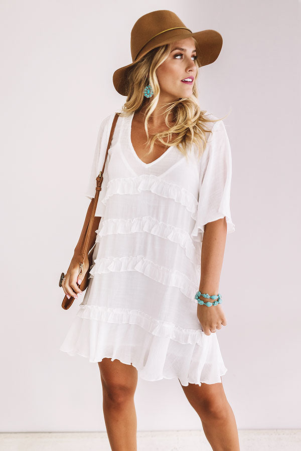 Denver Coffee Date Shift Dress In White – Impressions Online Boutique