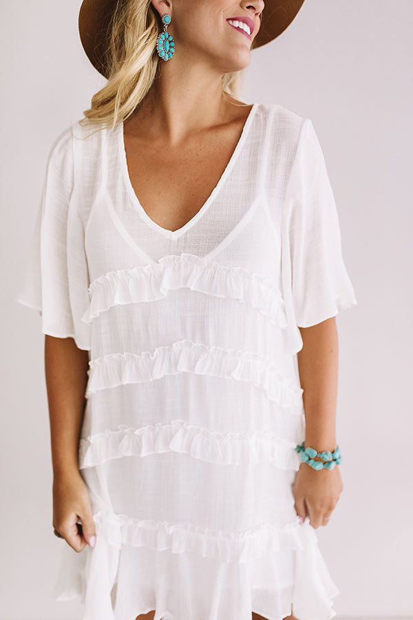 Denver Coffee Date Shift Dress In White • Impressions Online Boutique