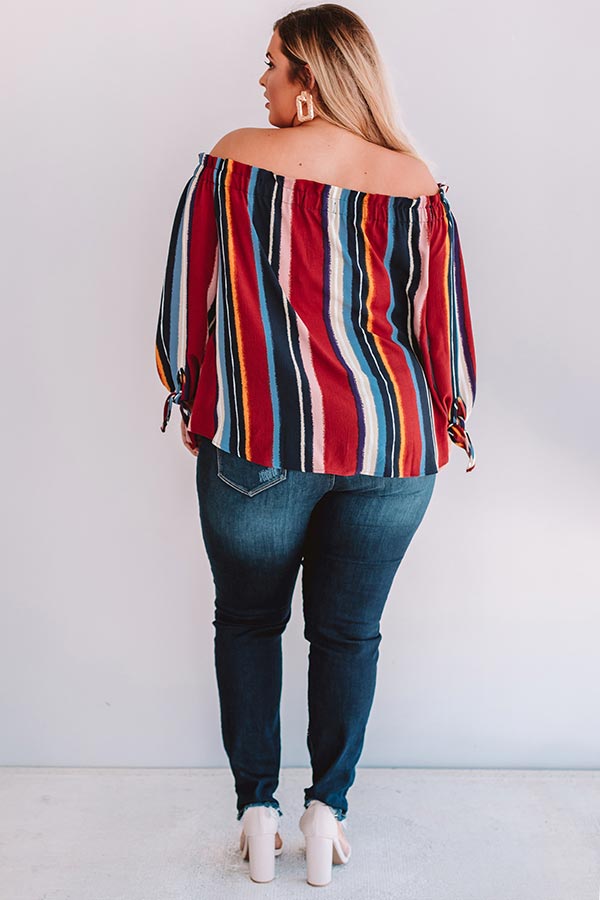 Brunch Goals Stripe Top Curves Image - 5