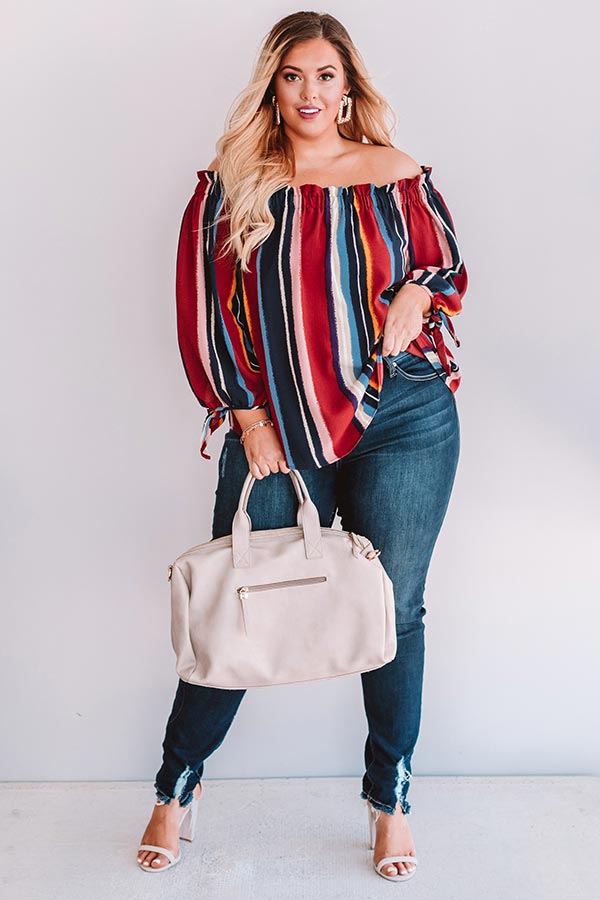 Brunch Goals Stripe Top Curves Image - 1