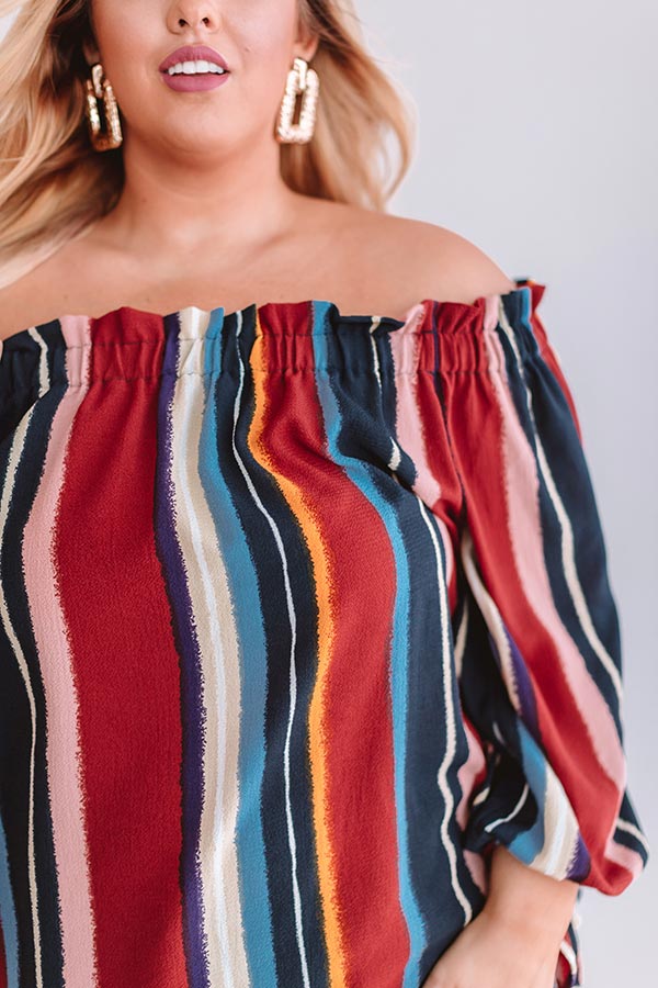 Brunch Goals Stripe Top Curves Image - 3