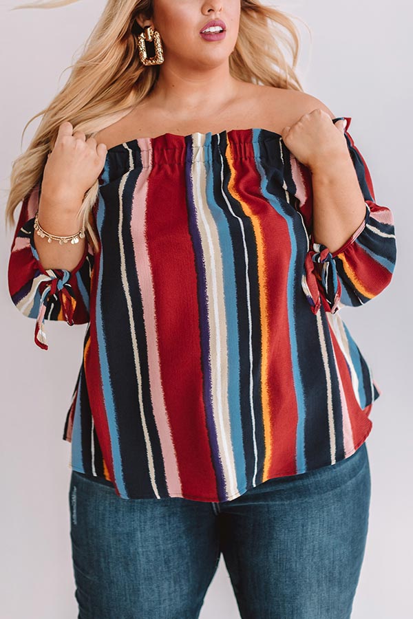 Brunch Goals Stripe Top Curves Image - 2