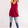 Kisses On The Coast Shift Tank In Wine Image - 1