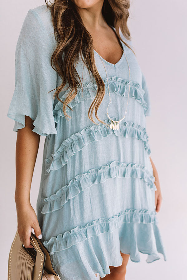 Denver Coffee Date Shift Dress In Light Airy Blue • Impressions Online ...