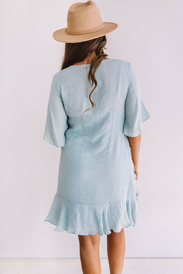Denver Coffee Date Shift Dress In Light Airy Blue • Impressions Online ...