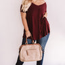 Down, Set, Chic T-Shirt Dress In Maroon  Curves Image - 1