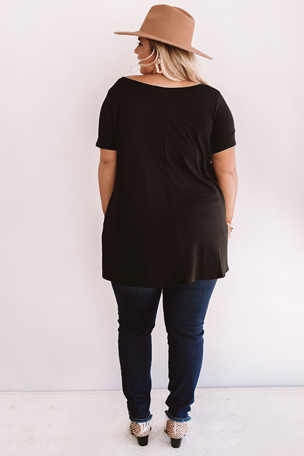 Down, Set, Chic T-Shirt Dress In Black  Curves Image - 4