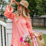 Sweet Sippin' Shift Dress In Coral Image - 1