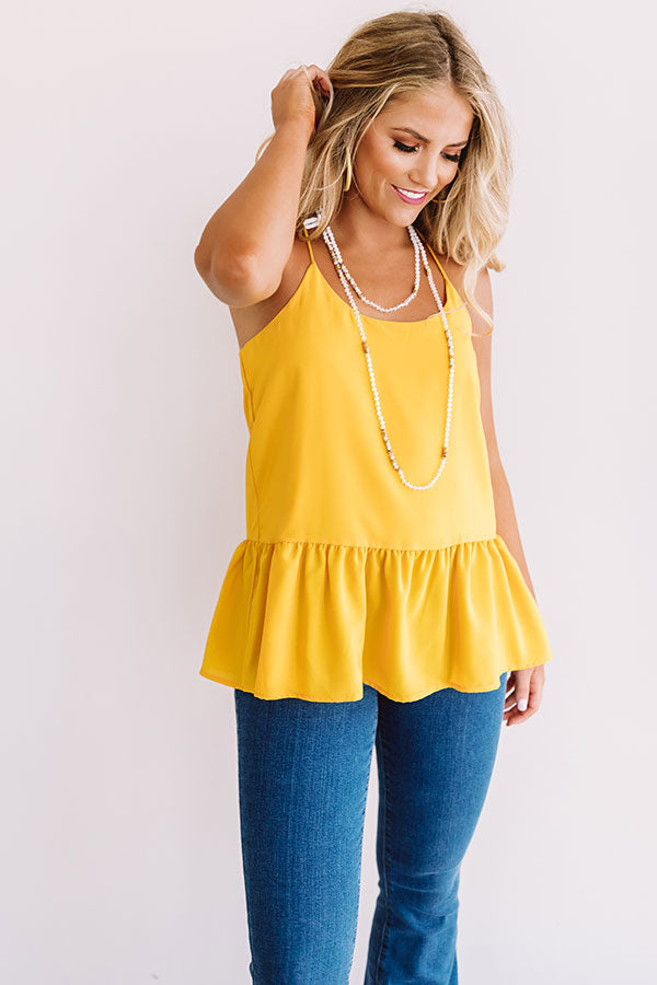 Talk Of The Tailgate Shift Tank In Marigold Image - 3