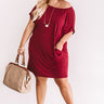 Hyde Park T-Shirt Dress In Wine  Curves Image - 1