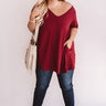 Down, Set, Chic T-Shirt Dress In Wine  Curves Image - 1